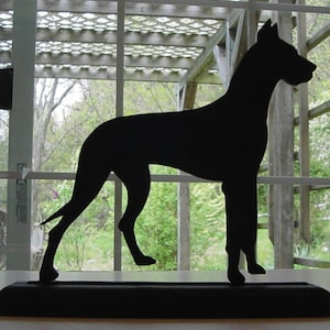 Dane Silhouette, Dog Breed Decor, Pet Memorial, Black Dog Statue - ADD3