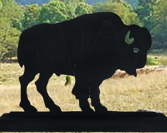 Bison or Buffalo Silhouette Handmade Wildlife Decor - AWN6