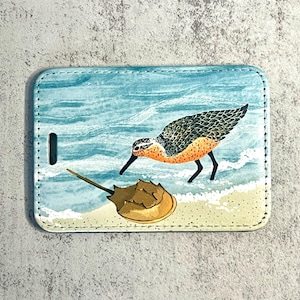 Bagageetikett med fågelmotiv, konstläder, välj mellan 4 olika designer, originalkonstverk bild 10