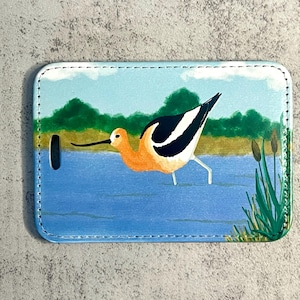 Bagageetikett med fågelmotiv, konstläder, välj mellan 4 olika designer, originalkonstverk bild 8