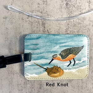 Bagageetikett med fågelmotiv, konstläder, välj mellan 4 olika designer, originalkonstverk bild 5