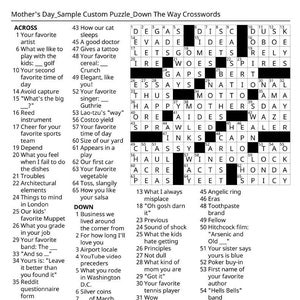 Custom Crossword Made for You by a Published Crossword Constructor
