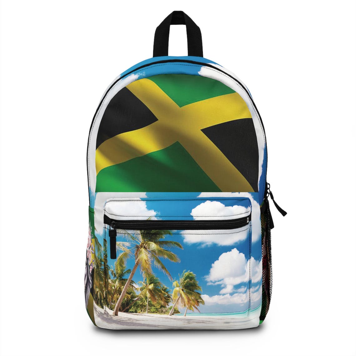Jamaican Flag Pattern Print Backpack main image 1