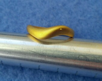 Vintage Esposito Espo Ring - Brushed Gold 14KT GE size 5.25 yellow gold plated