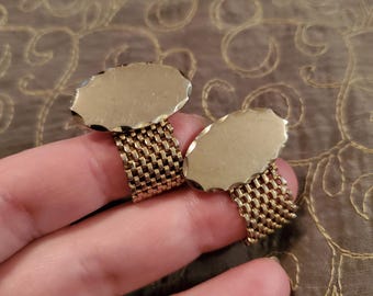 Vintage Wrap Around Cufflinks, vintage cuff links, gold tone, unsigned vintage cufflinks