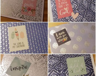 Six Handmade Cards, faith cards, just because cards, greeting cards, blank cards, encouragement cards