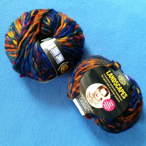 Lion Brand Yarn Landscapes Yarn Rose Color Lot of 6 skeins NEW