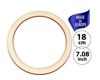 Grande anello in legno da appendere, cornici in legno vuote con ghirlanda da 3/4" per macramè, telaio tagliato al laser, anello acchiappasogni, cornice rotonda per cellulare per bambini fai da te