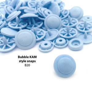 20 KAM Snaps T20, T5 Plastic Snap Buttons, Decorative  B20 KAM Snaps for Baby Clothes, Snap Fasteners Pack for Clothing and Bibs