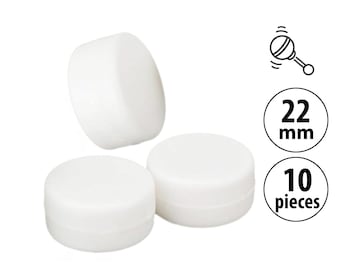 10 rammelaarinzetstukken voor speelgoed, bulkratelschijf voor rammelaar Shaker DIY, Amigurumi haak, huisdierspeelgoed, 22 mm kleine plastic ruisschudders voor speelgoed