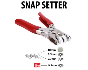 1 Metal Snap Plier 9.5mm Prong and 10mm Cap Snaps, Snap Fastener Tool Size 15, Metal Snap Hand Press, Snap Attacher, Setting Fastener Tool