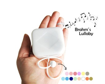 1 caja de música con movimiento para cuna móvil de bebé, caja de música con cuerda de retroceso lento, inserción de movimiento musical, canción de cuna de Brahm