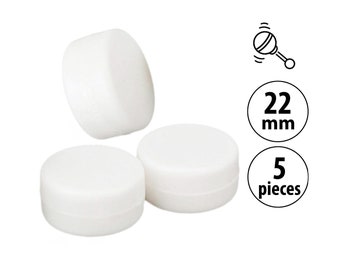 5 Plastic Rattle Disc Inserts for DIY Toy Making, Amigurumi Crochet Toys, Pet Toys, 22mm Noise Maker Parts for DIY Plushies, Stuffed Animals