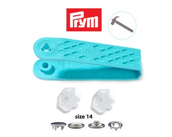 Herramienta de ajuste de presión PRYM para cierres de presión de metal de tamaño 14, kit de herramientas de ajuste de presión, presión N Snap para broches de 8 mm, ajuste de presión manual