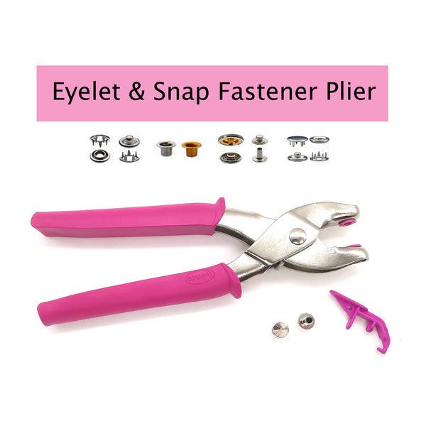 Multifunction Eyelet and Snap Fastener Tool, Metal Snap Pliers, Snapsetter, Eyelet Grommet Setting Tool, Fabric Hole Punch Plier Tool