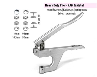 Alicates a presión profesionales multifunción para broches de metal, broches KAM, kit de botones de cierre a presión de metal, herramienta KAM, herramienta de botón a presión de servicio pesado