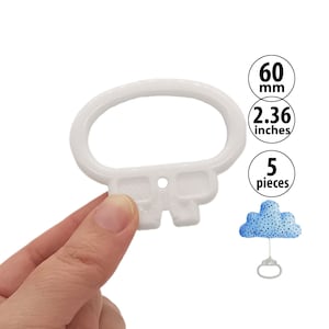 5 Plastic Handles for Toys, DIY Baby Mobile and Music Boxes Replacement, Pull String Toy Supplies, Stuffed Animals Plushie Making Inserts