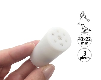 3 Plastic Rattle Insert Sound Column, Bird Tweet Noise Makers for Toy Making, Chirp Tube Noise Shaker Rattle Insert for Toy Making, Pet Toys