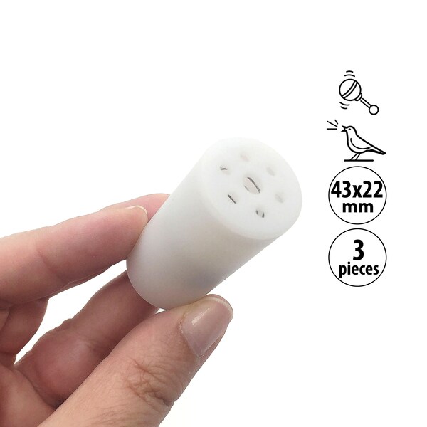 3 Plastic Rattle Insert Sound Column, Bird Tweet Noise Makers for Toy Making, Chirp Tube Noise Shaker Rattle Insert for Toy Making, Pet Toys