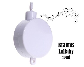 1 Wind-Up Music Box Movement for Baby Mobile, Slow Rotating Musical Box for Mobiles, Classical Music Crib Mobile Insert - Brahm's Lullaby