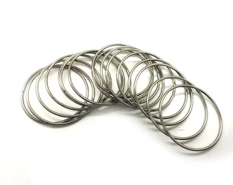 Metal Rings 2 inch for Plant Hangers Welded Steel Silver Macrame Rings  Metal Aros de Metal para Macrame10 Pack 60mm Small Welded Metal O Rings