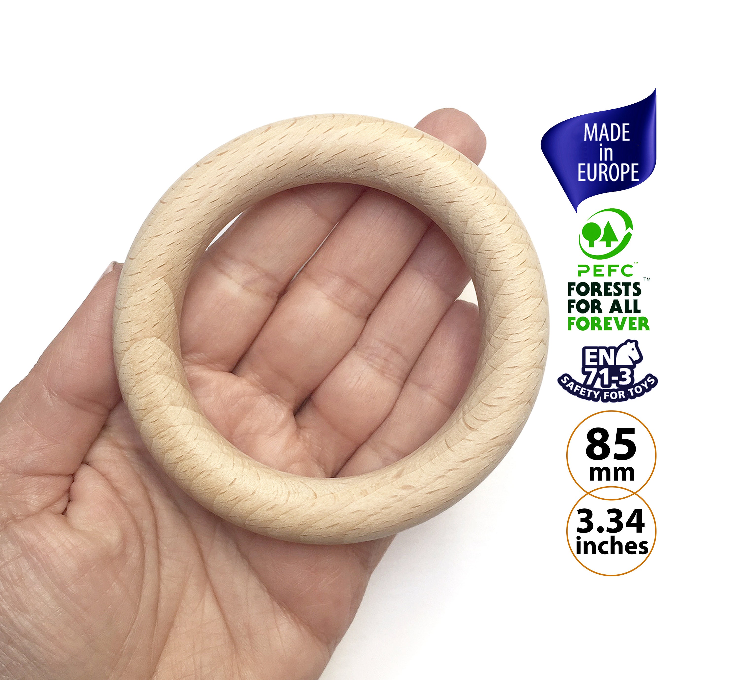 Natural Wood Ring Crafts (pack Of 50) Different Sizes (70mm, 65mm, 50mm,  40mm, 30mm) Untreated Wood Ring Crafts, Lace Accessories & Crafts,  Decoration