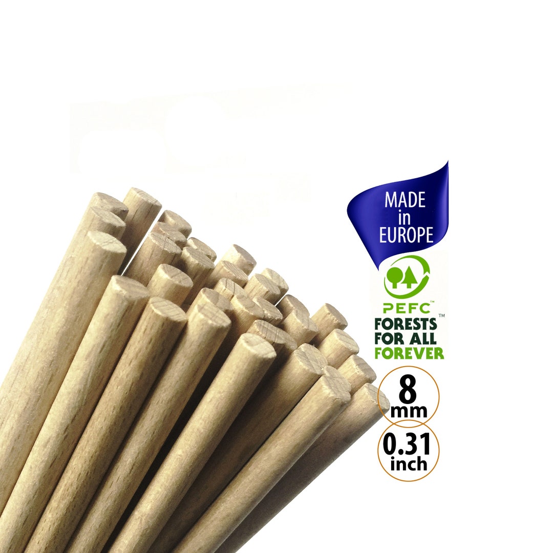 Macrame Rods 5 Wooden Dowel Rods for Macrame Hanging Wall Decor, Small 8mm ...