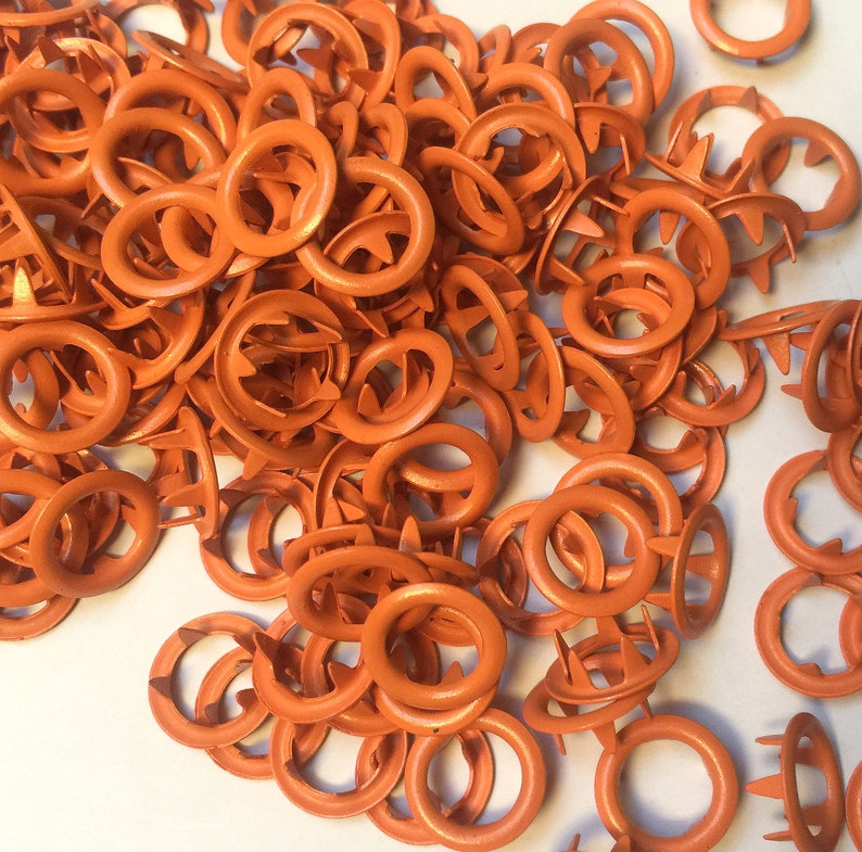 25 Orange Baby Clothes Snaps Size 15 Metal Gripper Snap Etsy