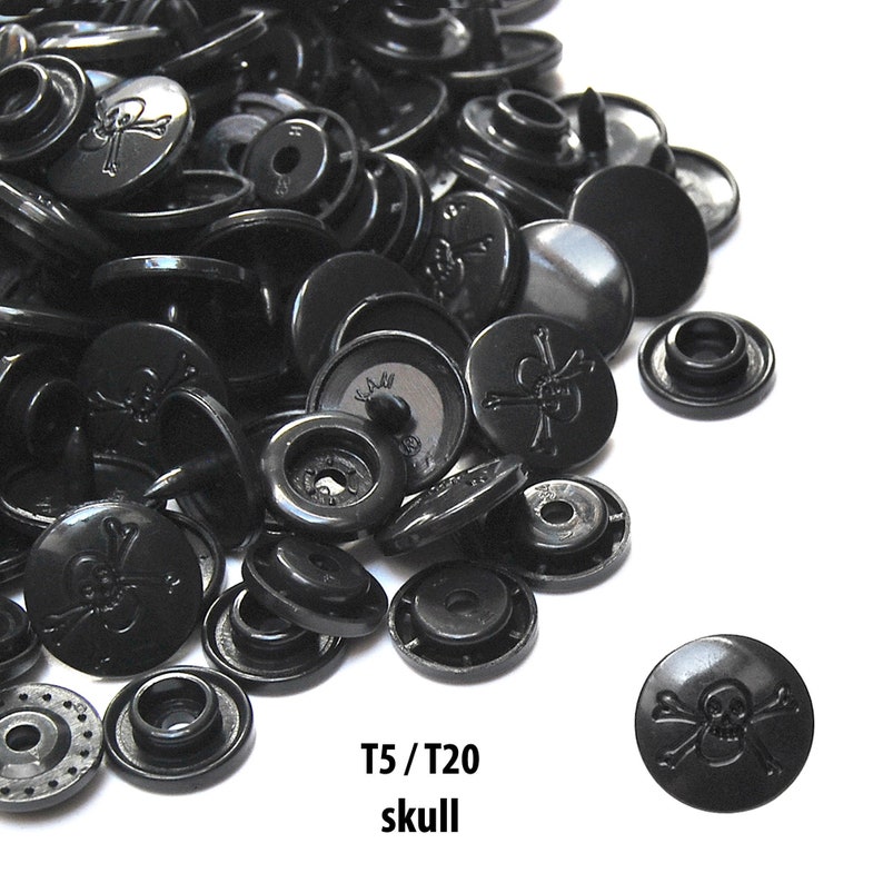 Decorative KAM Snaps Engraved Skull Baby Clothes Snaps Etsy