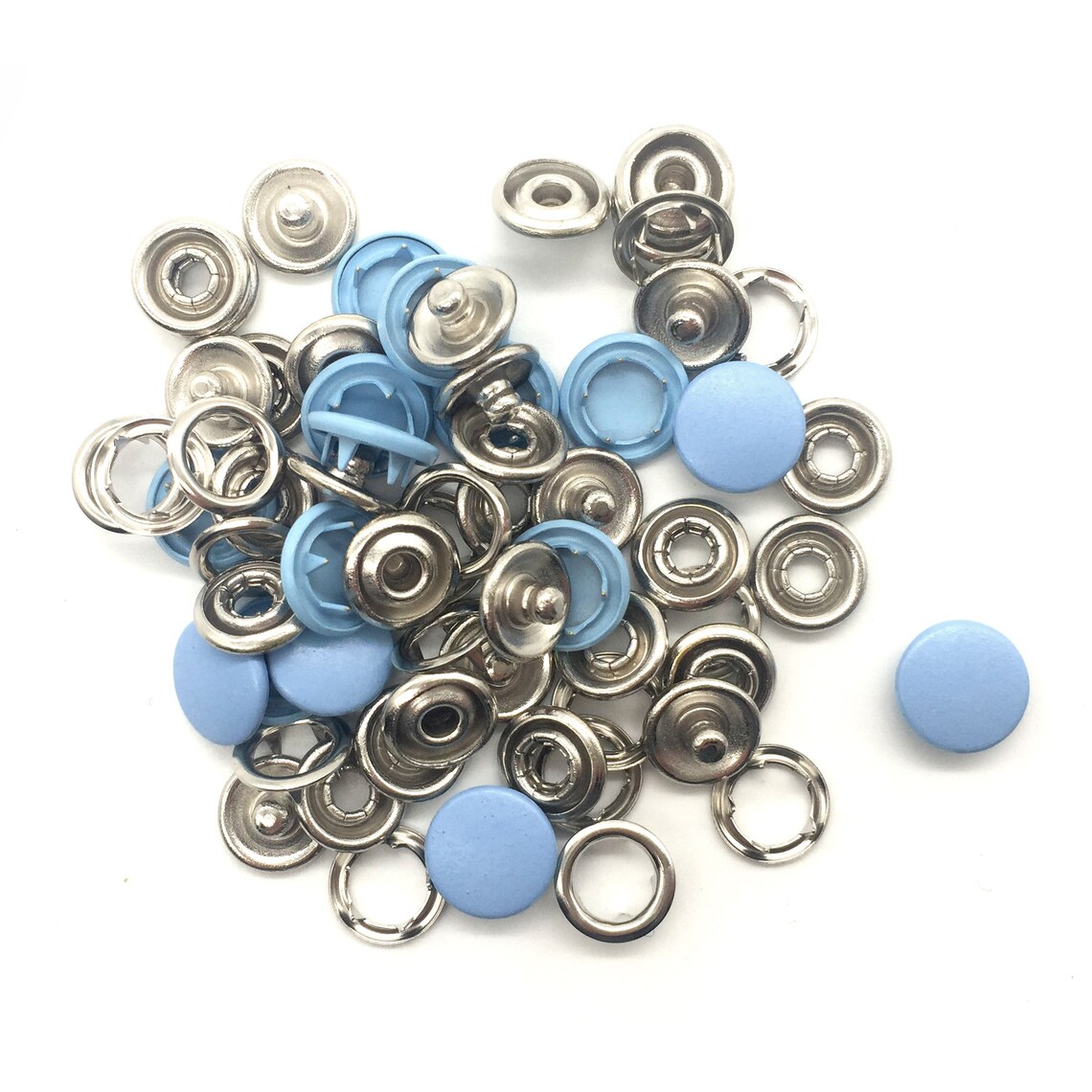 Blue Snap Fasteners Size 15 for Baby Clothes Metal Snap Etsy