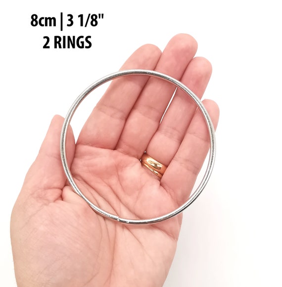 Silver Metal Rings for Crafts,Macrame Rings,Craft Rings,O Rings Metal,Metal  Circle,Small Metal O Rings Heavy Duty Round Ring for Bags Belts Dog