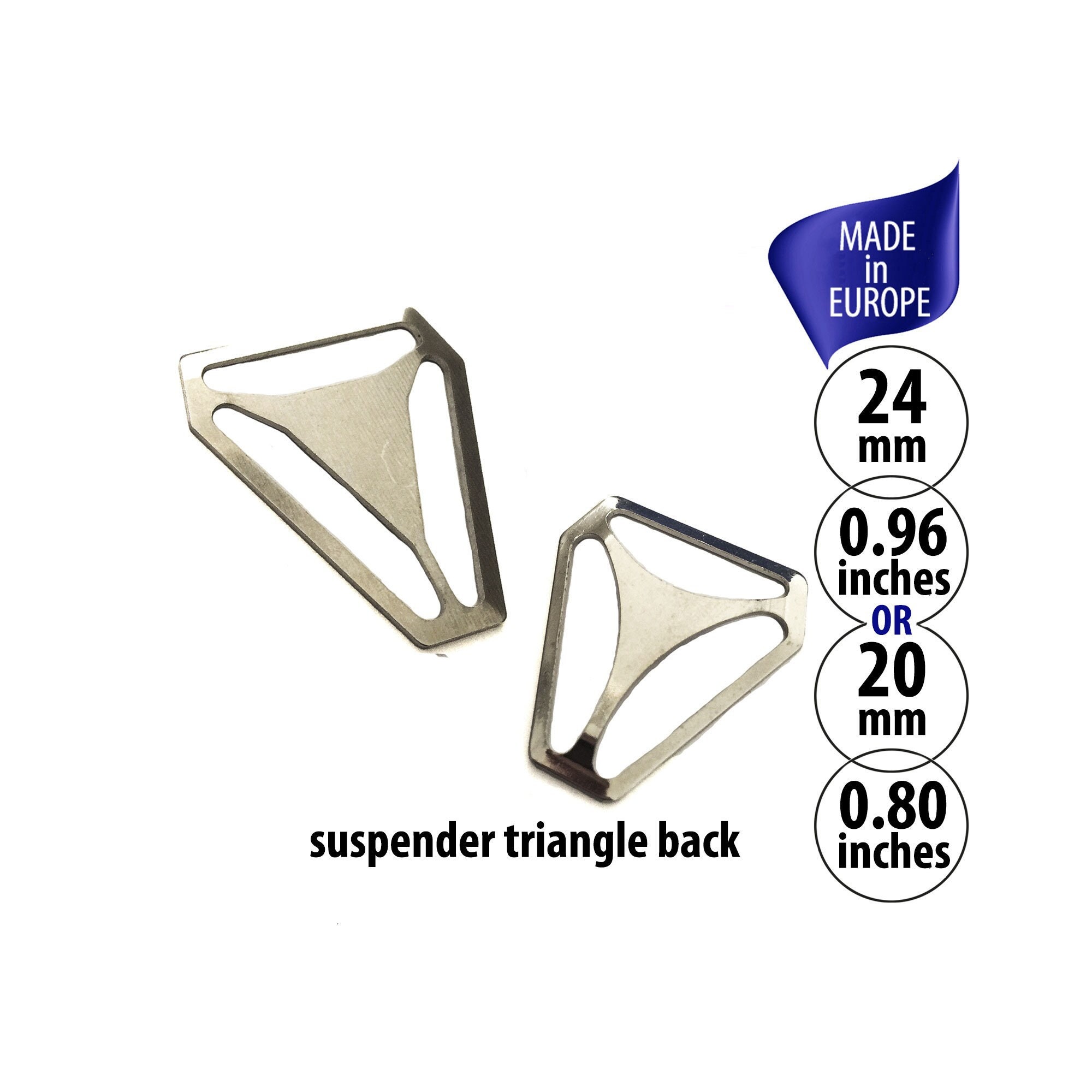thumbnail image 2 of Wise Linkers Triangle Back Hanging Clips For Rugs – Chrome Steel, Pack Of 10 (WL-33) 2 of 2