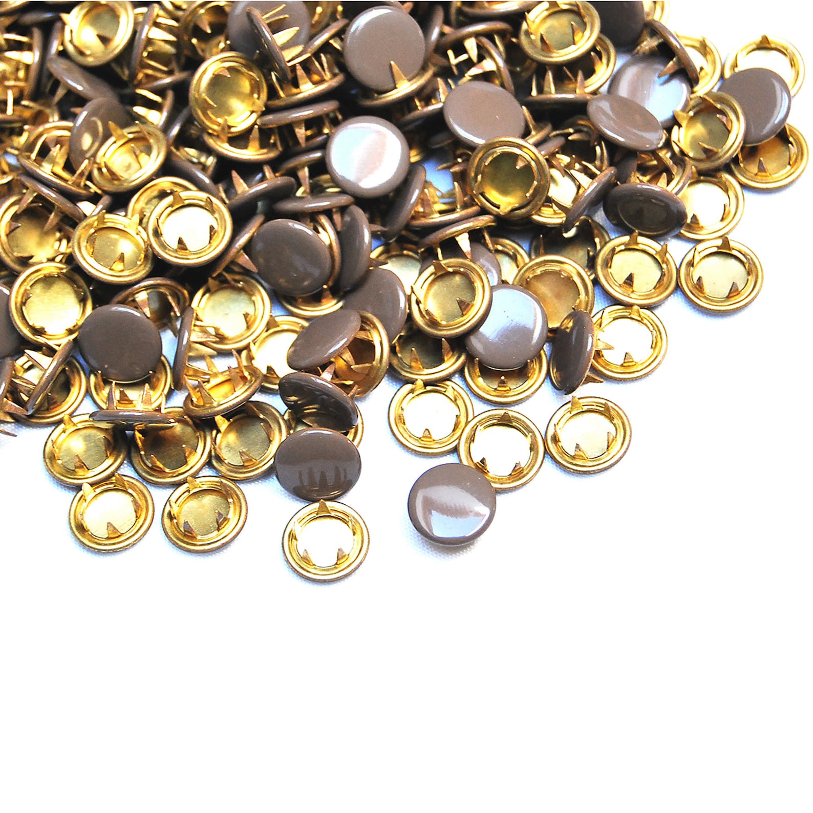 Small Baby Clothes Snaps Size 14 Brown Metal Snap Buttons for Etsy