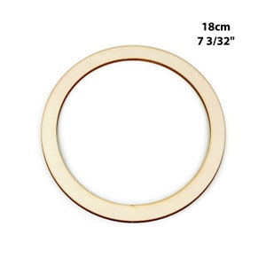 3/4" Large Wood Ring Wreath Blank for DIY