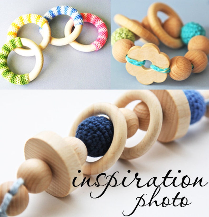 56mm European Made Wooden Rings for Baby Play Gym Rattles Etsy