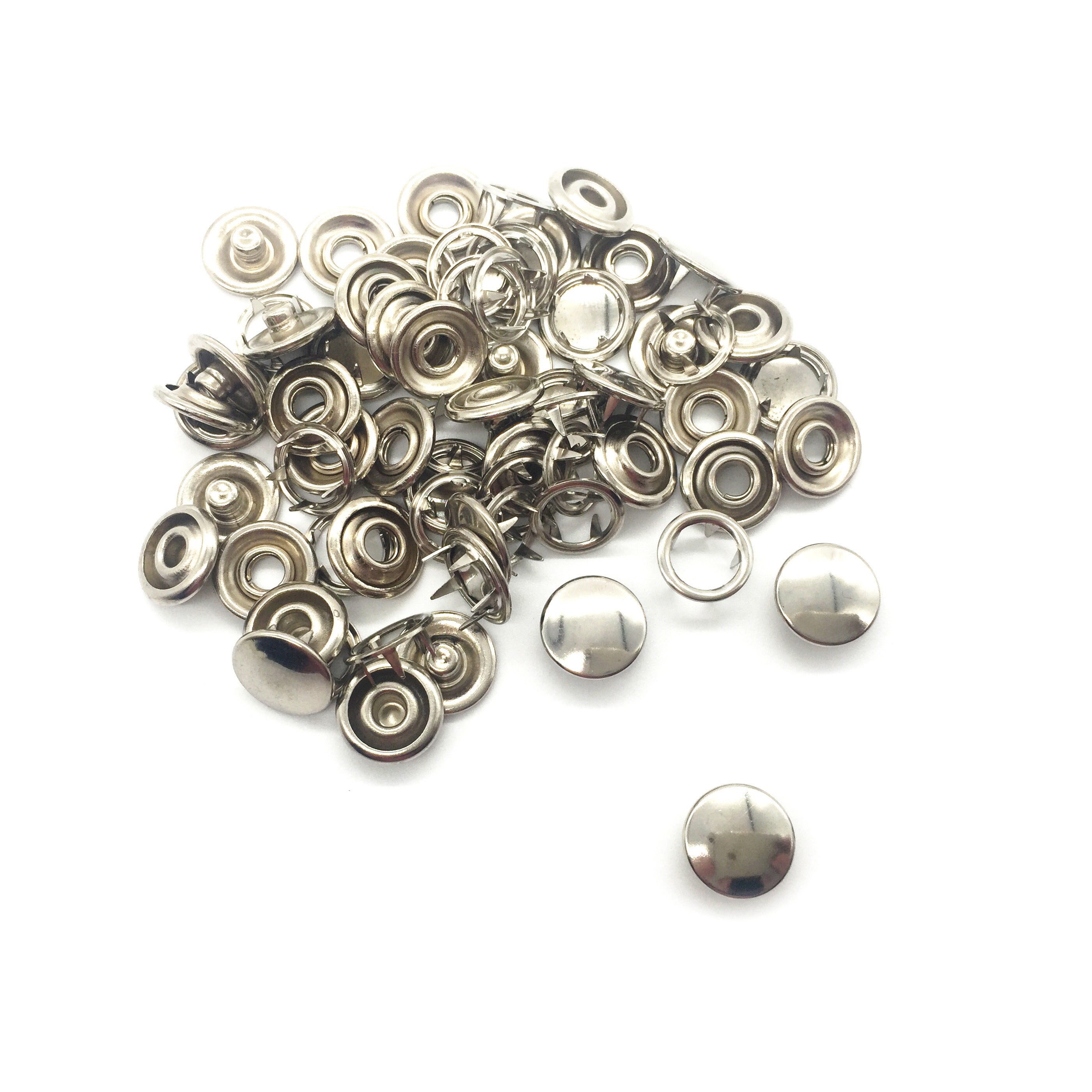 20 Blue Metal Snaps Size 15 With Dies, Clothing Snaps, CAP 10.5mm Snap  Buttons for Clothes, Jersey Gripper Snap Fasteners, Stud Poppers 