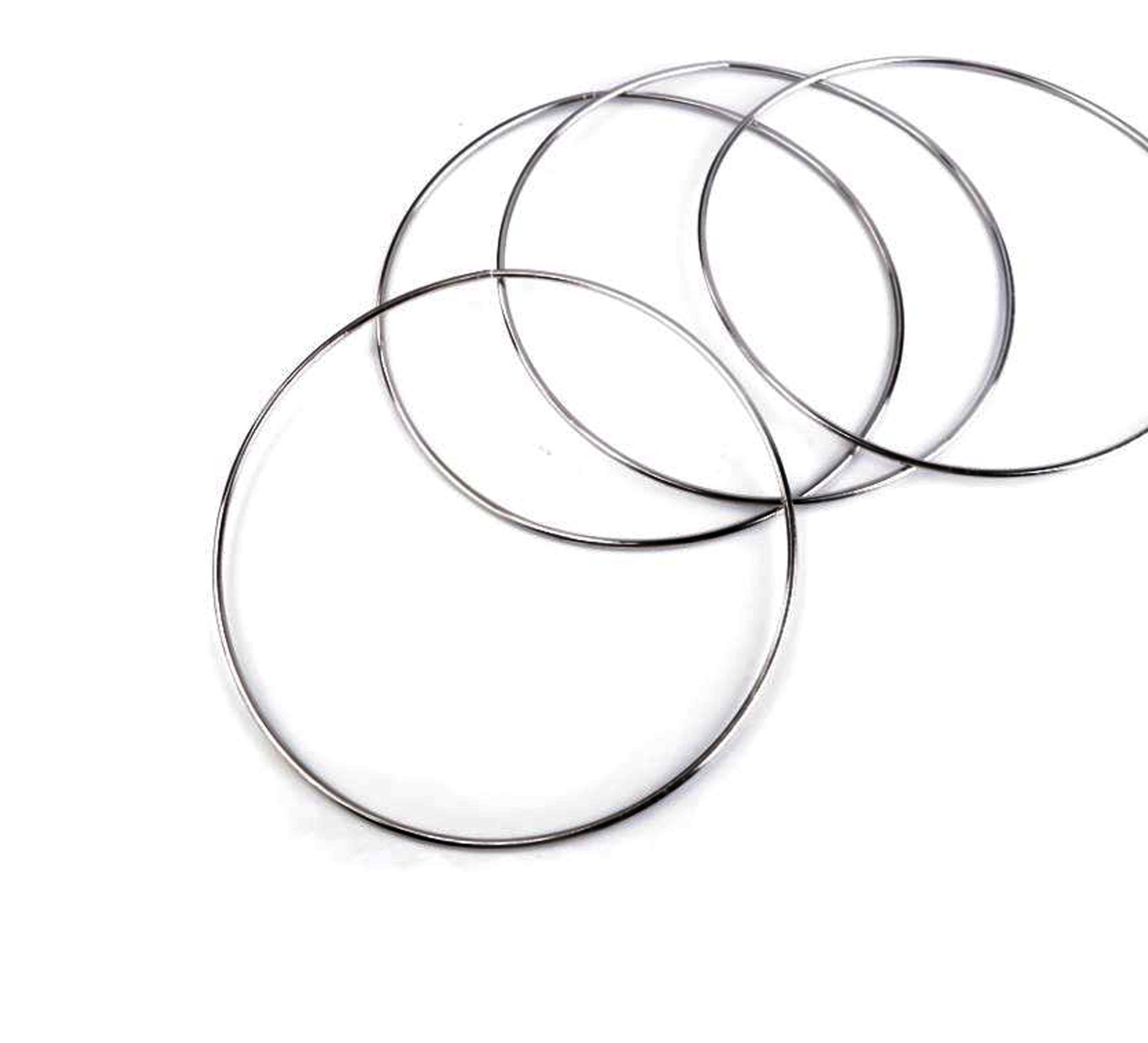 KALIONE 10 Pcs 5 Inch Metal Rings for Craft Silver Hoops Floral Macrame  Hoops Rings for DIY Crafts Macrame Dream Catcher Supplies(Silver,5 inch)