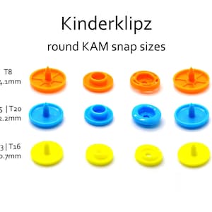 30 bottoni a pressione KAM misura 20 lucidi, bottoni a pressione in plastica T5 per bavaglini, fodere per pannolini, bottoni a pressione per vestiti del bambino, chiusure a scatto colorate immagine 5