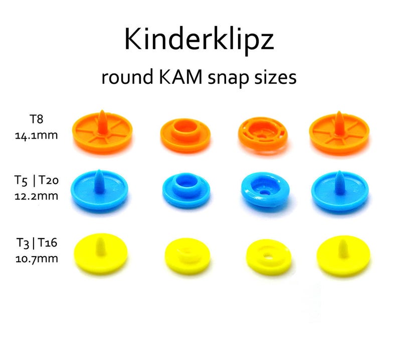 30 bottoni a pressione KAM misura 20 lucidi, bottoni a pressione in plastica T5 per bavaglini, fodere per pannolini, bottoni a pressione per vestiti del bambino, chiusure a scatto colorate immagine 5