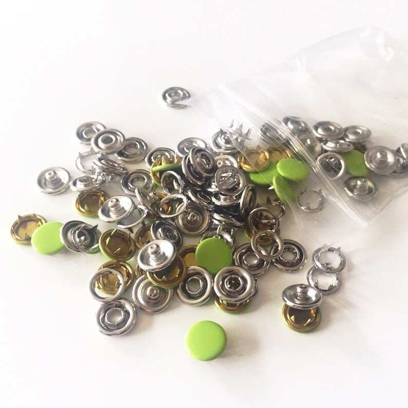 Green Baby Clothes Snaps Size 14 Metal Snap Buttons for Doll Etsy