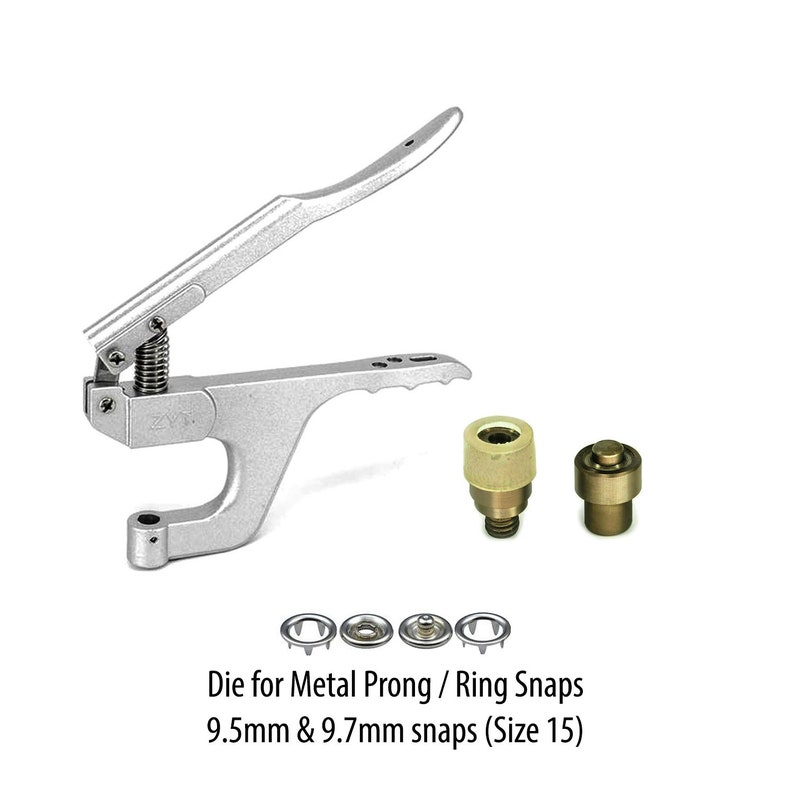 Spring Snap Tool Snap Setter Snap Plier Press Fastener Tool Hand Press Die Set Snap Button Tool for KAM and Metal Snap Fasteners