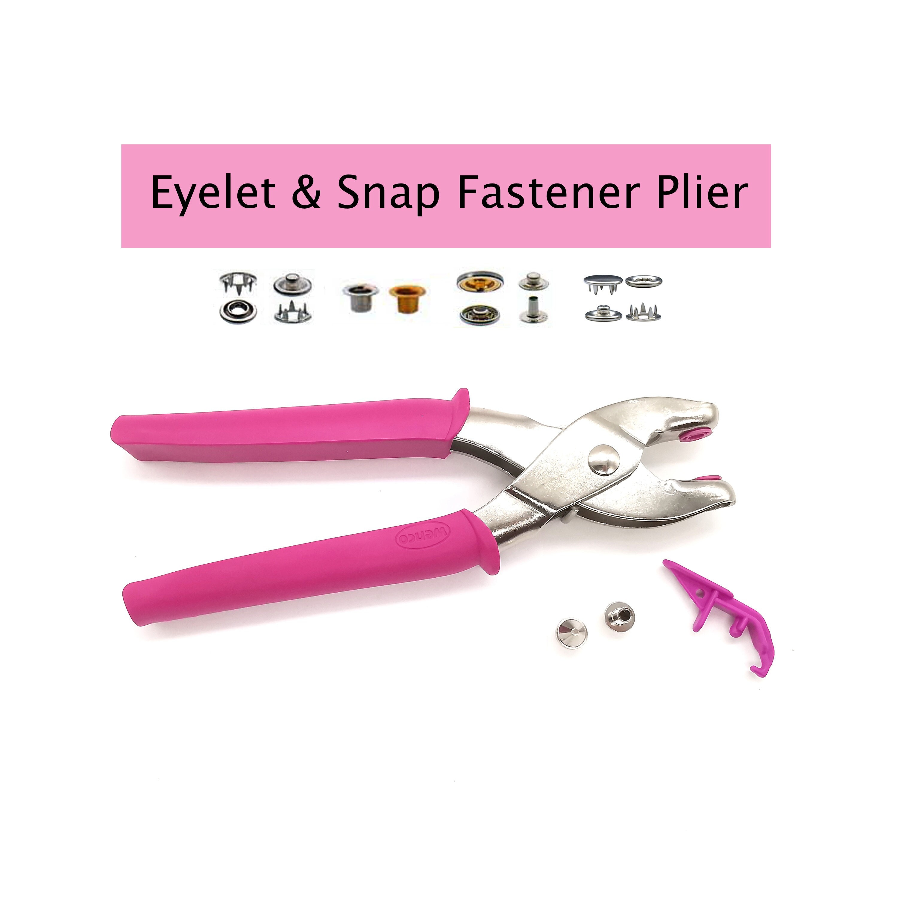 Snap Fastener Pliers Tool Kit 108 Snaps Pieces 27 Sets Easy Press Button  Crafts