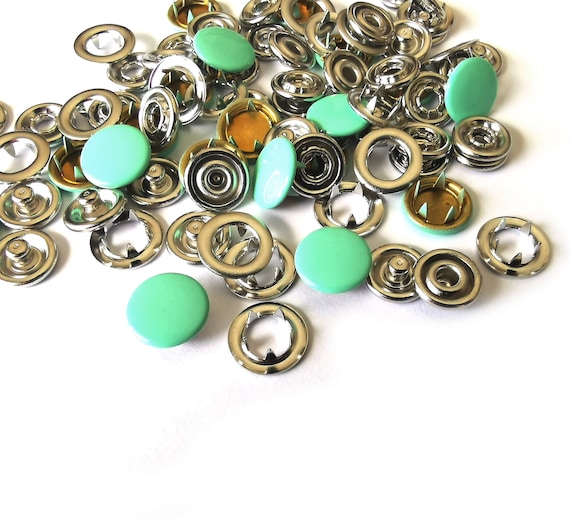 20 Blue Metal Snaps Size 15 With Dies, Clothing Snaps, CAP 10.5mm Snap  Buttons for Clothes, Jersey Gripper Snap Fasteners, Stud Poppers 
