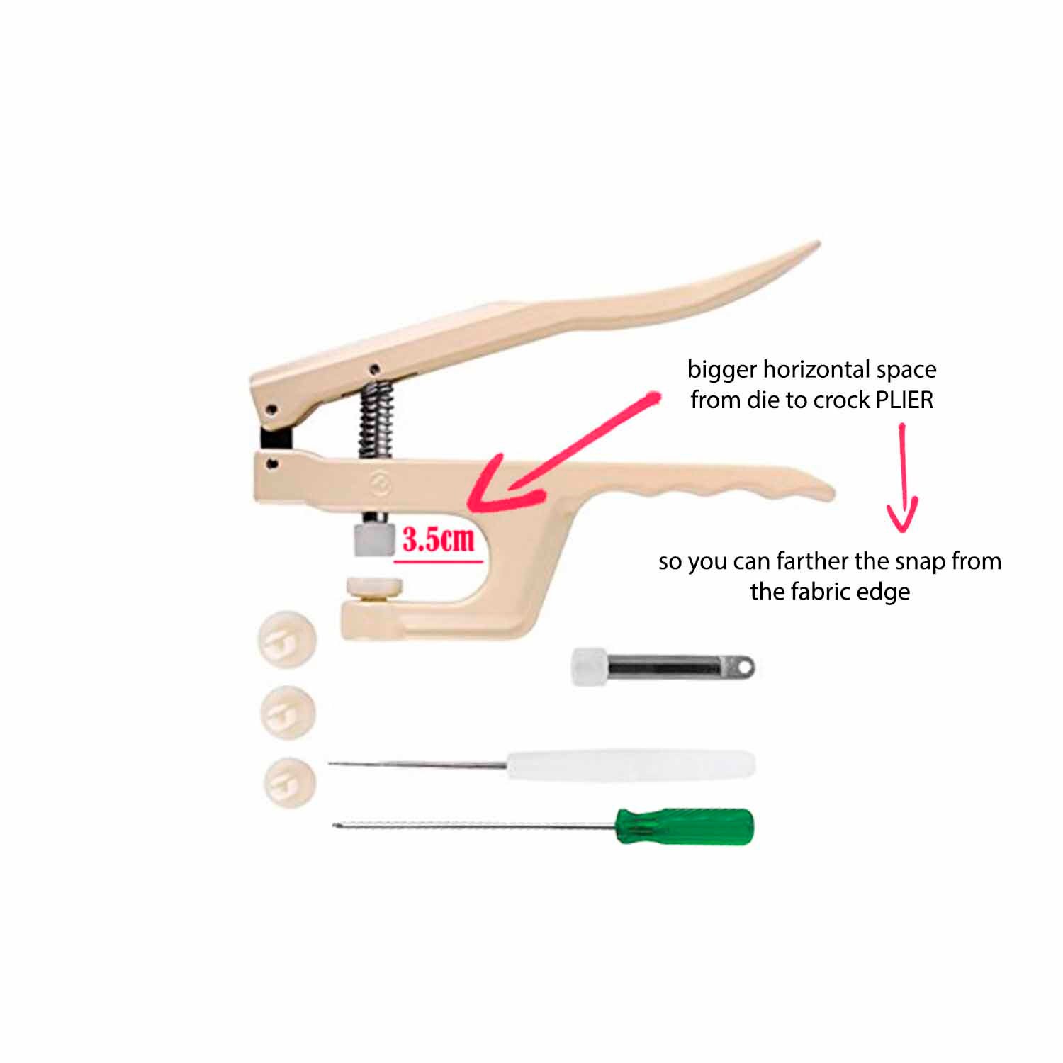 300 KAM Snaps Starter Kit With KAM Plier & Dies, KAM Snap Kit With