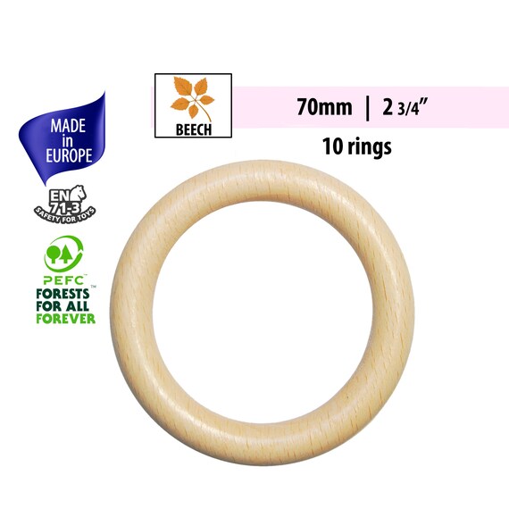 natural wood teething rings