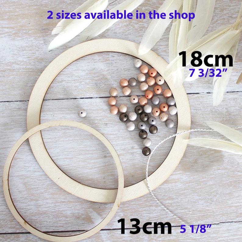 3/4" Large Wood Ring Wreath Blank for DIY