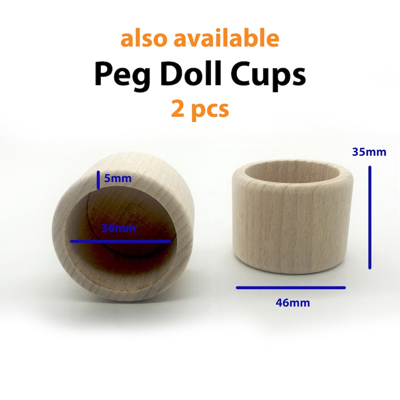 Plain Peg Dolls Cups Natural Blank Peg Dolls People Set for Imaginative Play DIY Wood Cake Toppers Wooden DIY Family Peg Dolls