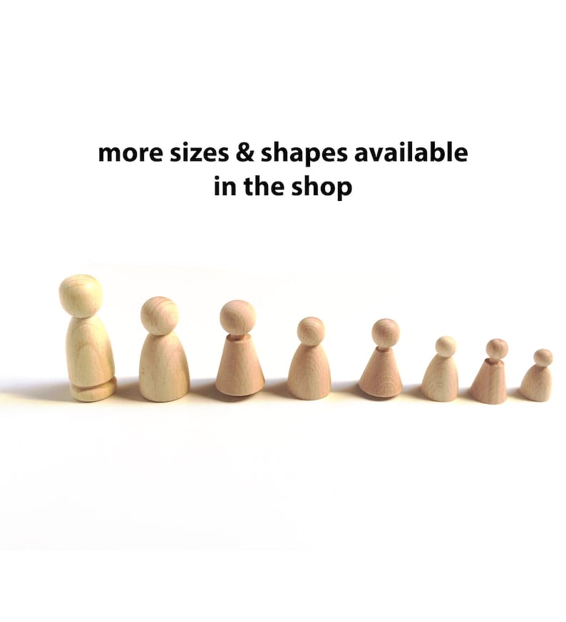 Plain Peg Dolls Cups Natural Blank Peg Dolls People Set for Imaginative Play DIY Wood Cake Toppers Wooden DIY Family Peg Dolls