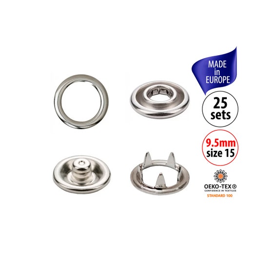 Snap button best sale rings