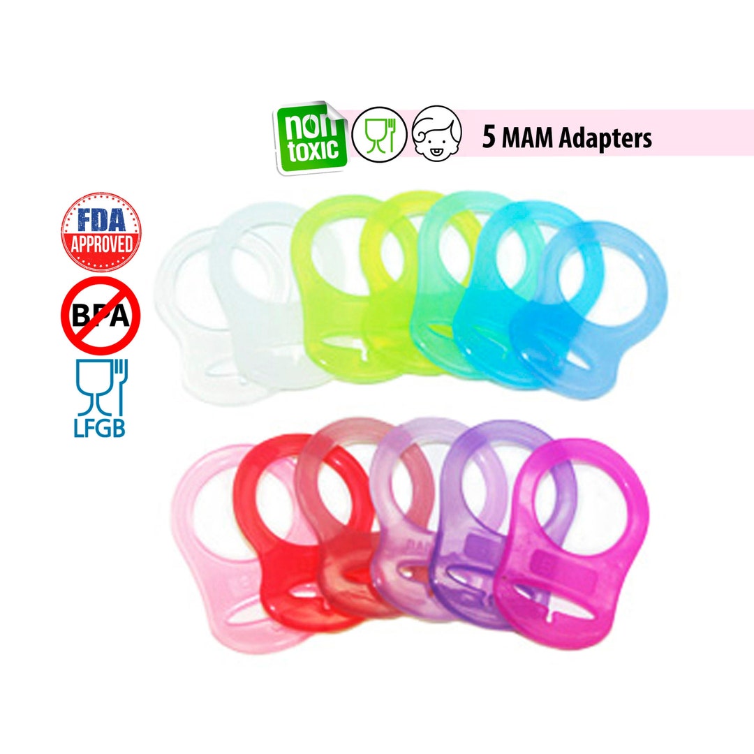 5 Silicone MAM Adapters for Button Pacifiers Silicone Etsy